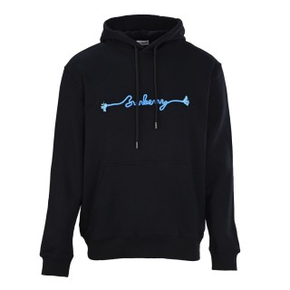 Burberry Signature Rope Embroidery Black Hoodie