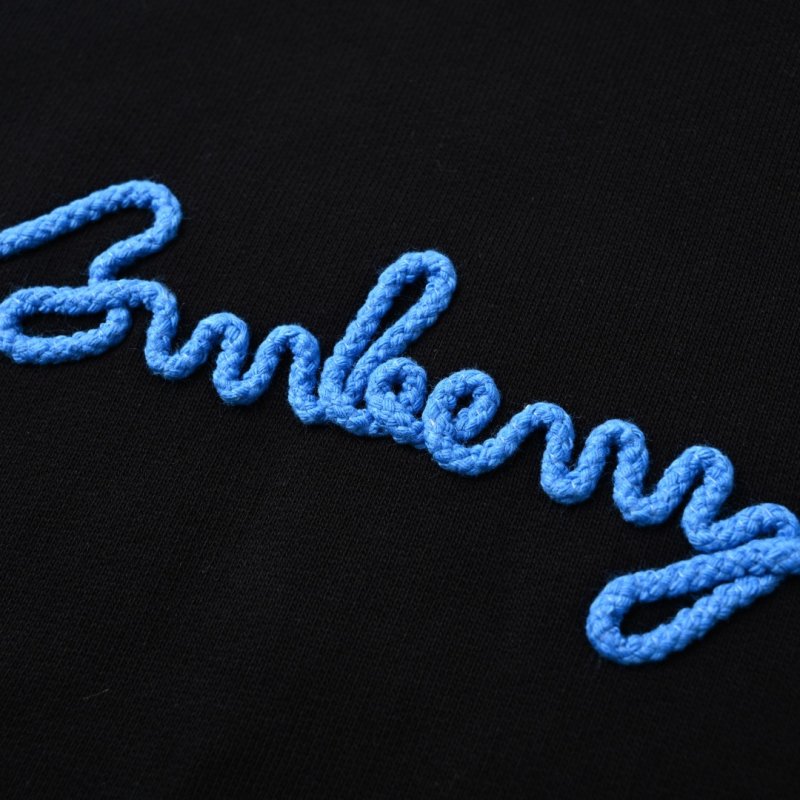 Burberry Signature Rope Embroidery Black Hoodie view