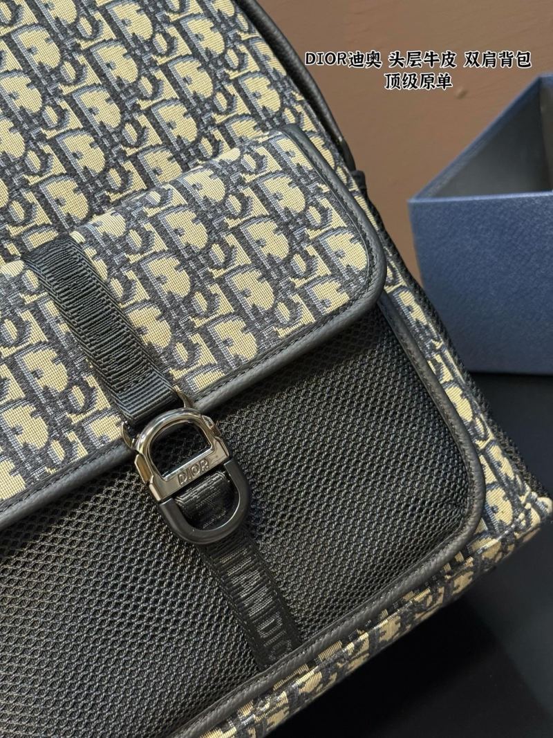 Dior Oblique Monogram Canvas Backpack - Navy/Cream view