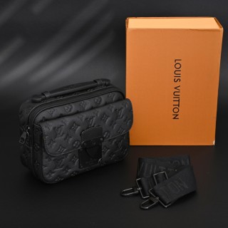 Louis Vuitton S Lock Monogram Shoulder Bag Black