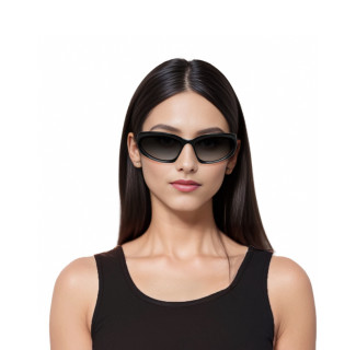 Balenciaga Butterfly Mirrored Letter Sunglasses Black