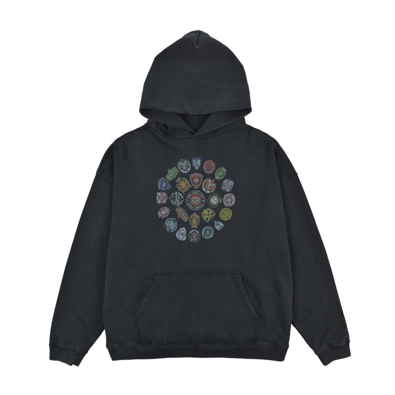 Chrome Hearts Black Multi-Crest Hoodie view