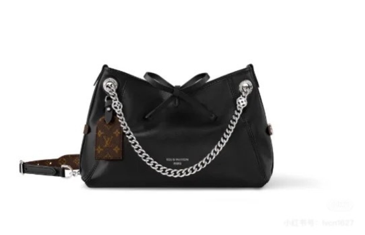 Moncler Black Leather Chain Shoulder Bag view