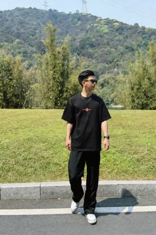 Chrome Hearts Sanskrit Cross Embroidered Black T-Shirt view 4