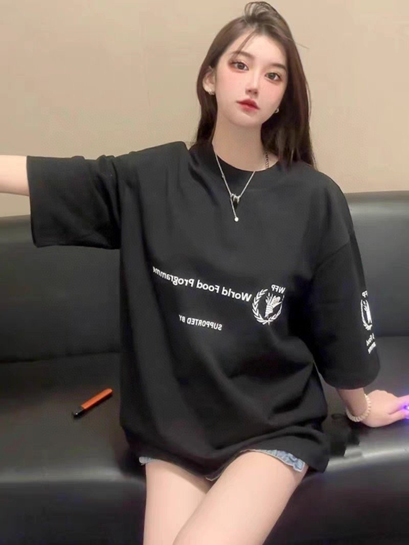 Black Oversized Graphic Print T-Shirt