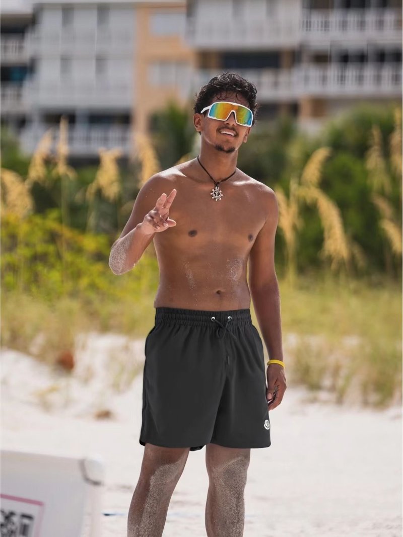Moncler Black Beach Shorts view