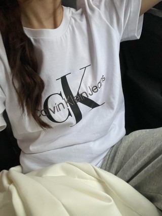 Calvin Klein Jeans White Logo T-Shirt view 2