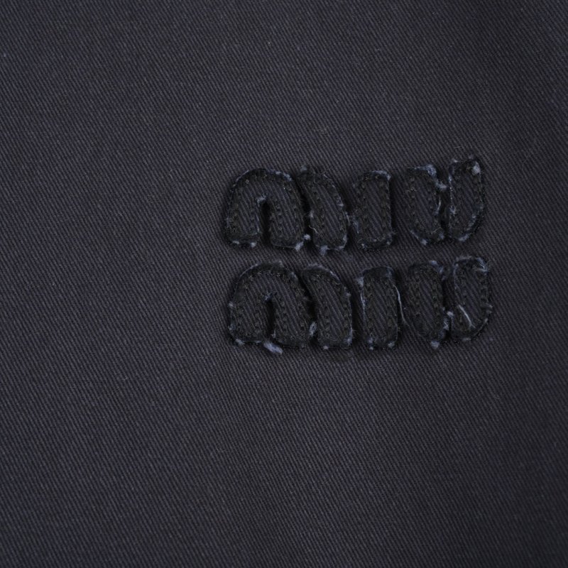 Miu Miu Navy Zip-Up Overshirt Jacket view