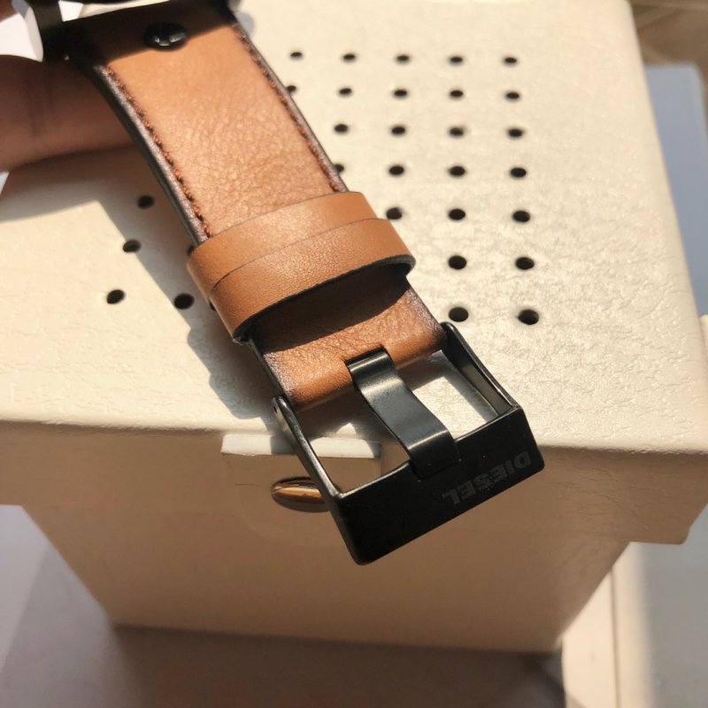 Diesel DZ7406 Chronograph Black & Tan Leather Watch view