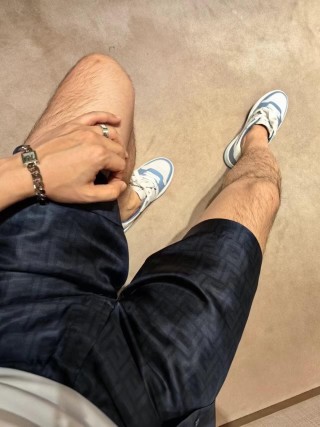 Fendi FF Monogram Navy Shorts view 8