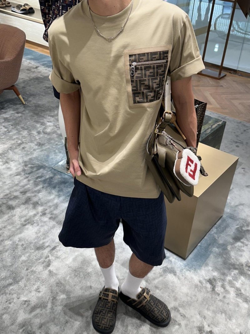Fendi FF Monogram Navy Shorts view