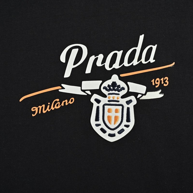 Prada Black Logo Short Sleeve T-Shirt view