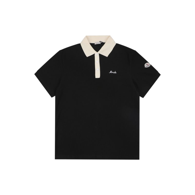 Moncler Black & White Polo Shirt view