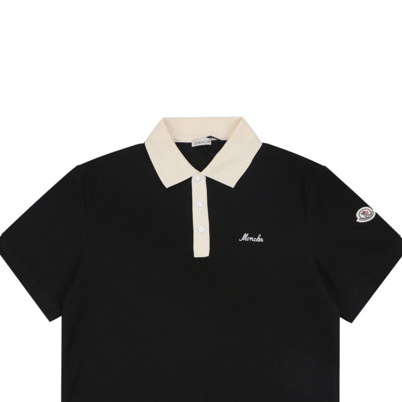 Moncler Black & White Polo Shirt view