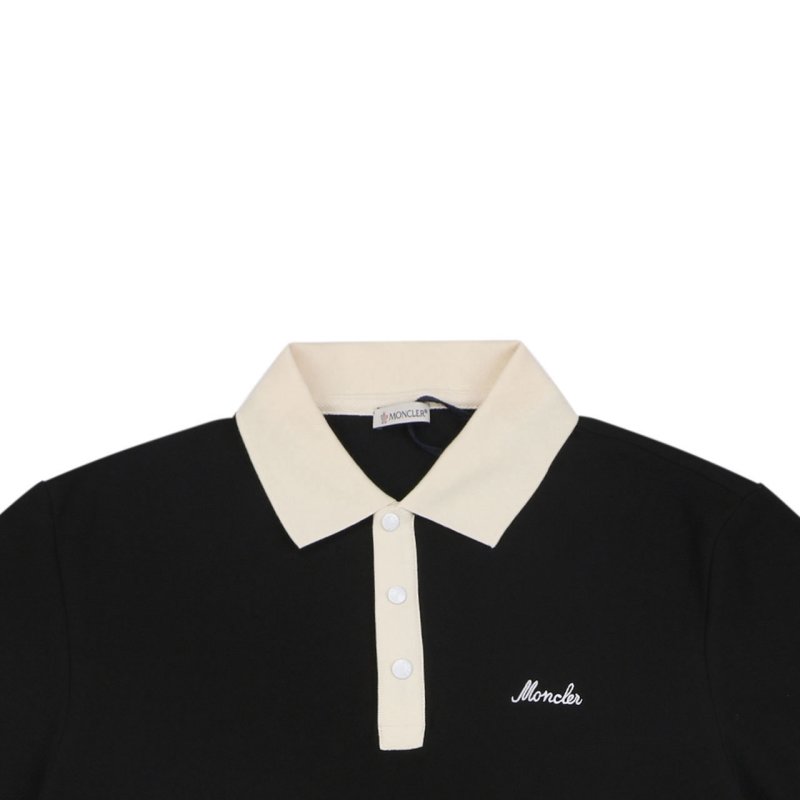 Moncler Black & White Polo Shirt view