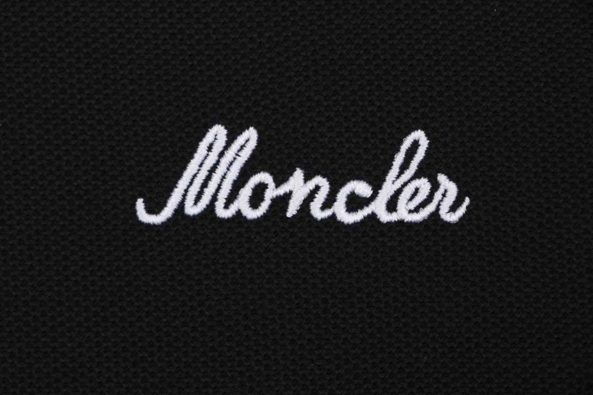 Moncler Black & White Polo Shirt view