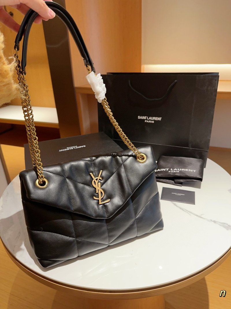 Saint Laurent Loulou Mini Black Quilted Shoulder Bag