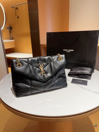 Saint Laurent Loulou Mini Black Quilted Shoulder Bag view 2