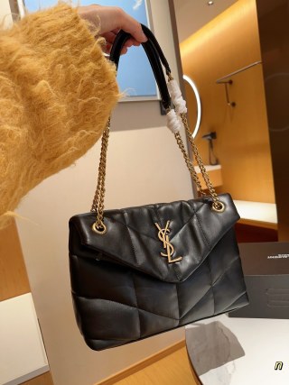 Saint Laurent Loulou Mini Black Quilted Shoulder Bag view 3