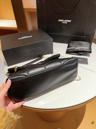 Saint Laurent Loulou Mini Black Quilted Shoulder Bag view 7