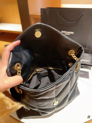 Saint Laurent Loulou Mini Black Quilted Shoulder Bag view 9