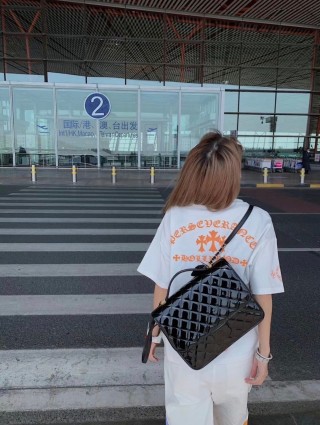 White Graphic Pocket T-Shirt with Orange Embroidered Logo view 9