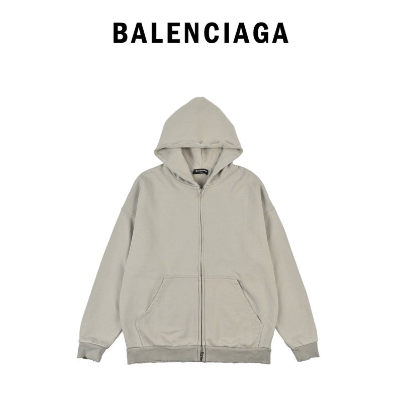 Cream Zip-Up Hoodie Sweatshirt