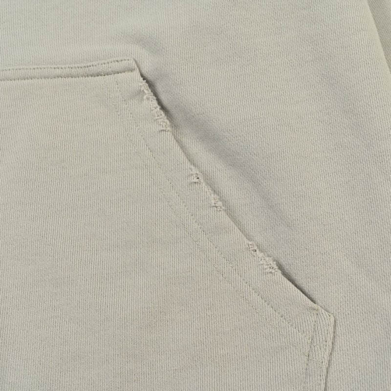Cream Zip-Up Hoodie Sweatshirt view