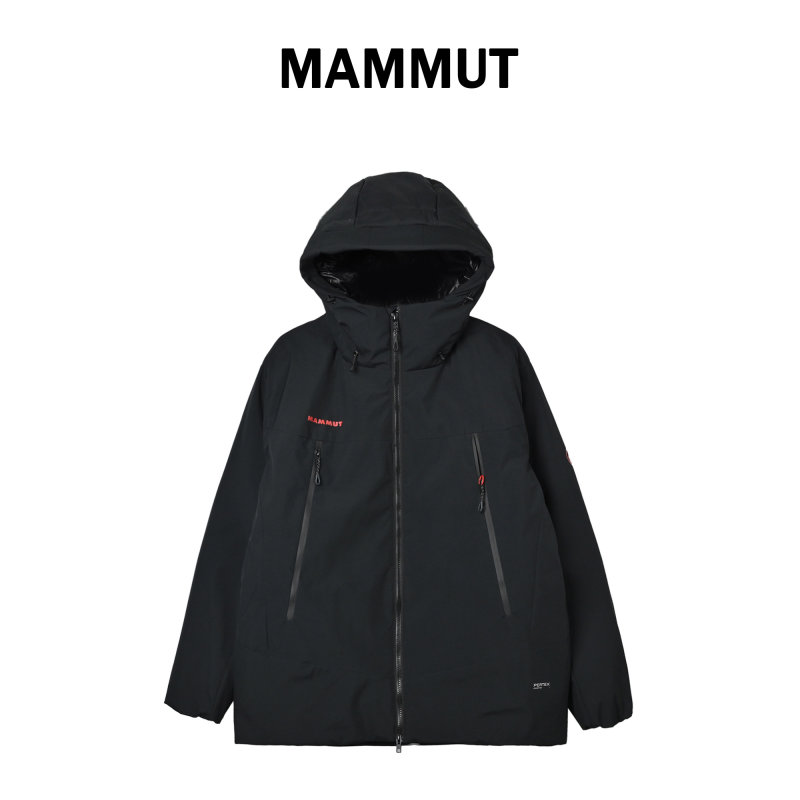 Black Padded Down Jacket with Hood view