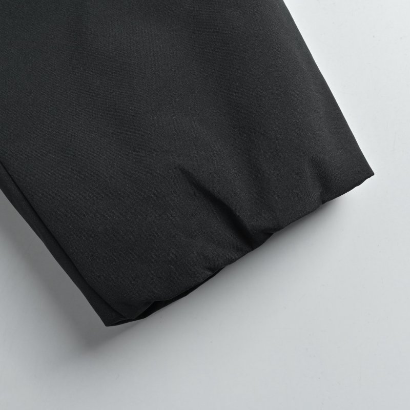 Black Padded Down Jacket with Hood view
