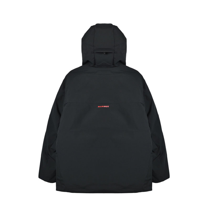 Black Padded Down Jacket with Hood view
