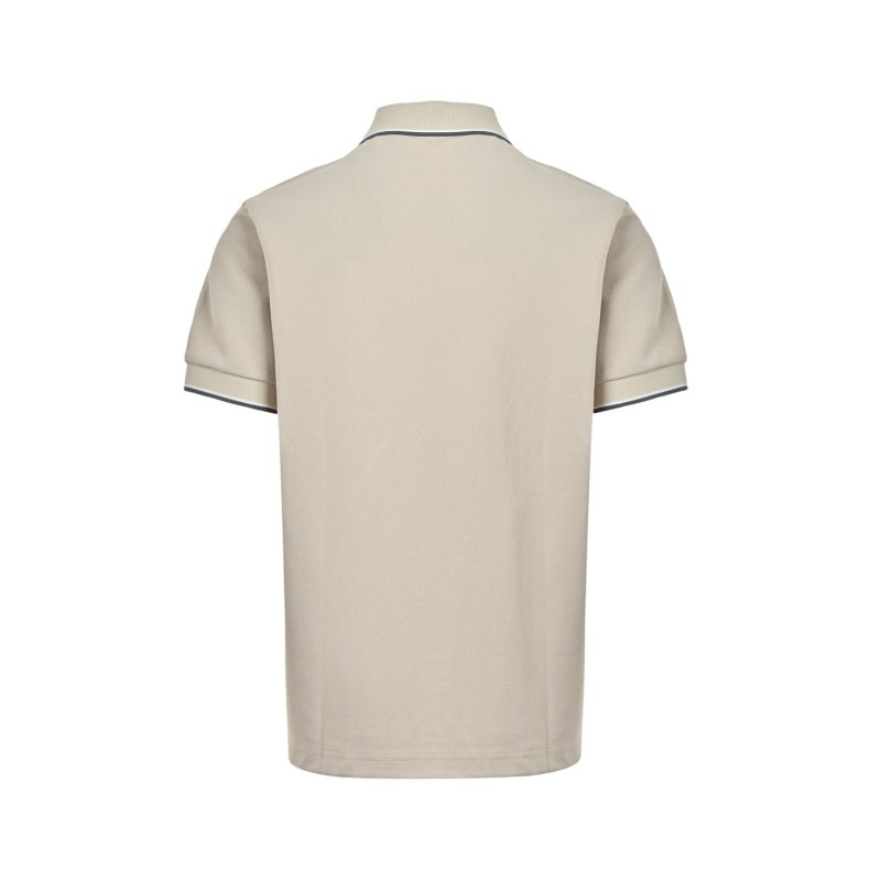 Burberry Cream Polo Shirt with Contrast Trim view