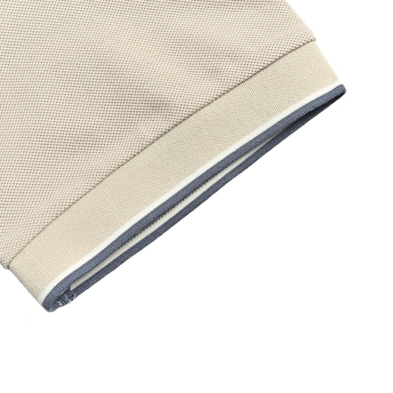 Burberry Cream Polo Shirt with Contrast Trim view