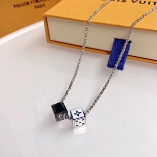Louis Vuitton Gambling Dice Pendant Necklace - Silver