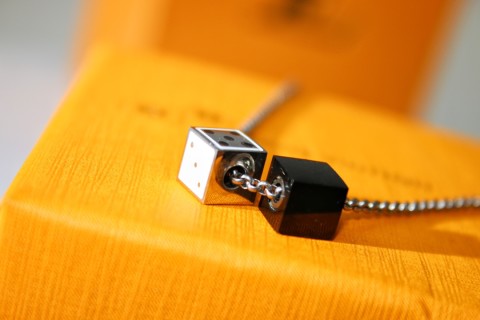 Louis Vuitton Gambling Dice Pendant Necklace - Silver view 6