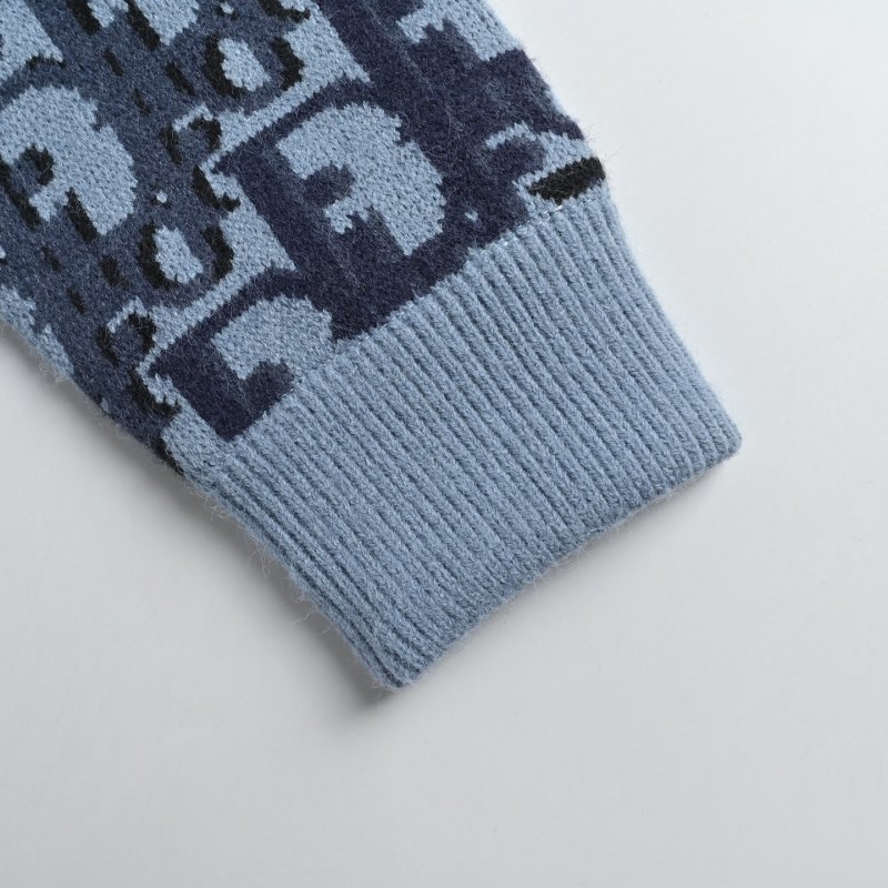Dior Monogram Jacquard Zip Jacket Blue view