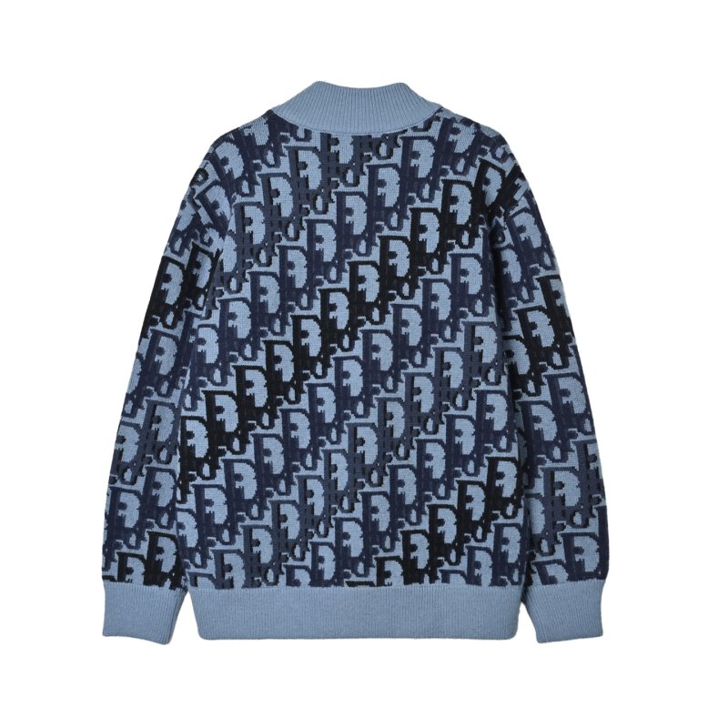 Dior Monogram Jacquard Zip Jacket Blue view