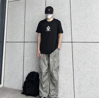 Black Short Sleeve T-Shirt with Graphic Print view 4