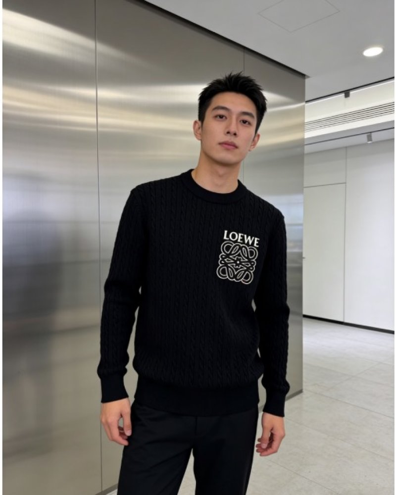Loewe Anagram Logo Black Crewneck Sweater view