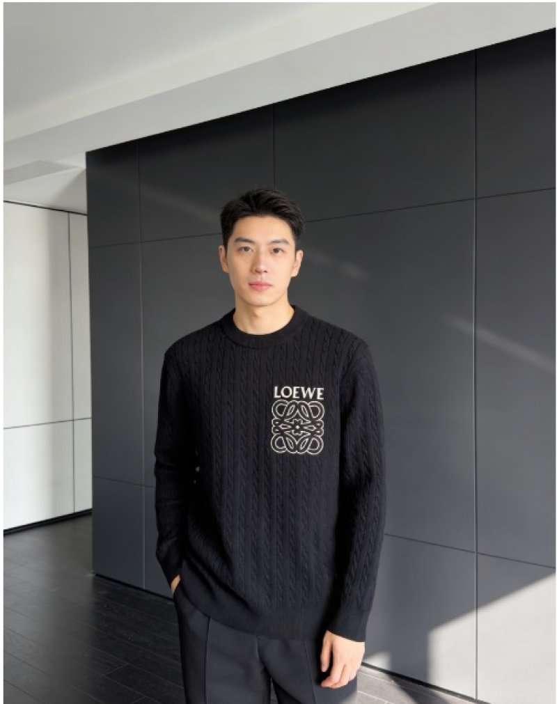 Loewe Anagram Logo Black Crewneck Sweater view