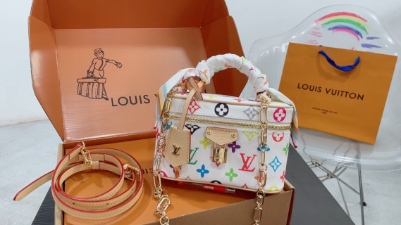 Louis Vuitton Multicolor Monogram Petite Malle Bag