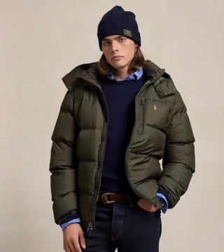Polo Olive Green Puffer Down Jacket