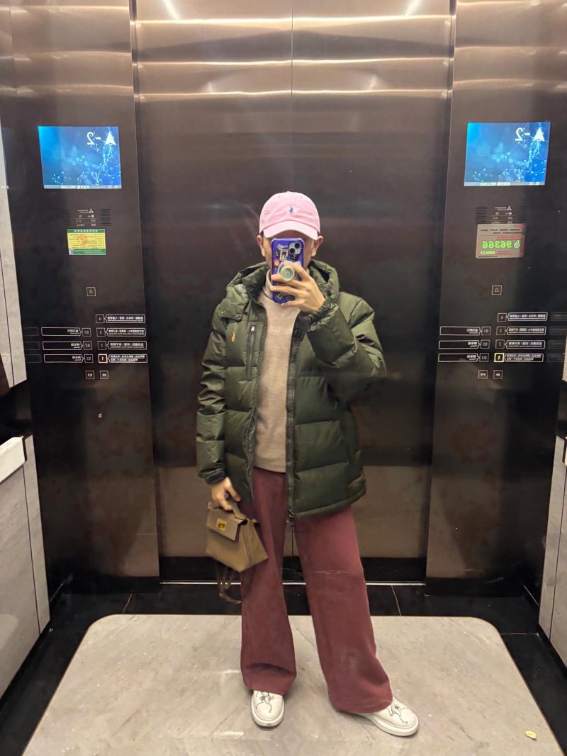 Polo Olive Green Puffer Down Jacket view