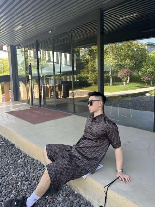 Fendi Monogram Brown Shorts view 8