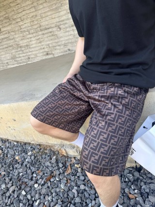 Fendi Monogram Brown Shorts view 9