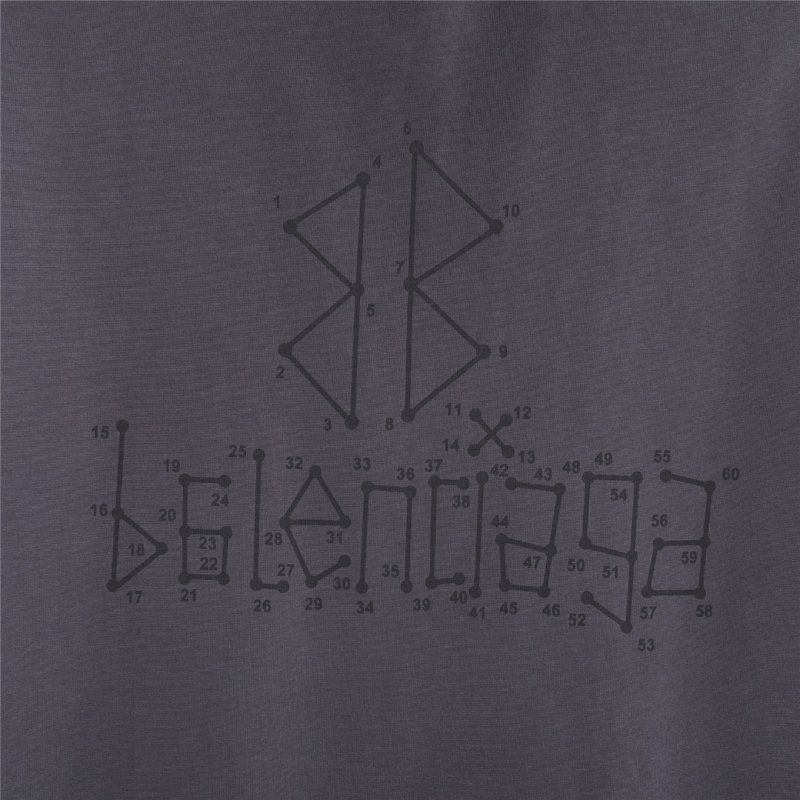 Balenciaga Embroidered Logo Oversized T-Shirt Charcoal view