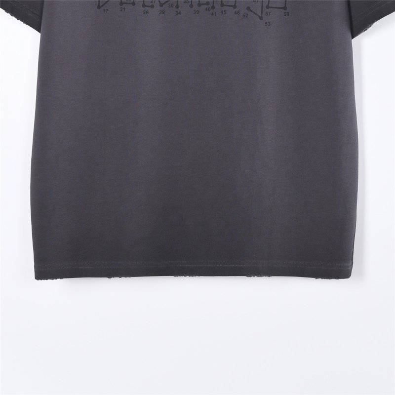 Balenciaga Embroidered Logo Oversized T-Shirt Charcoal view