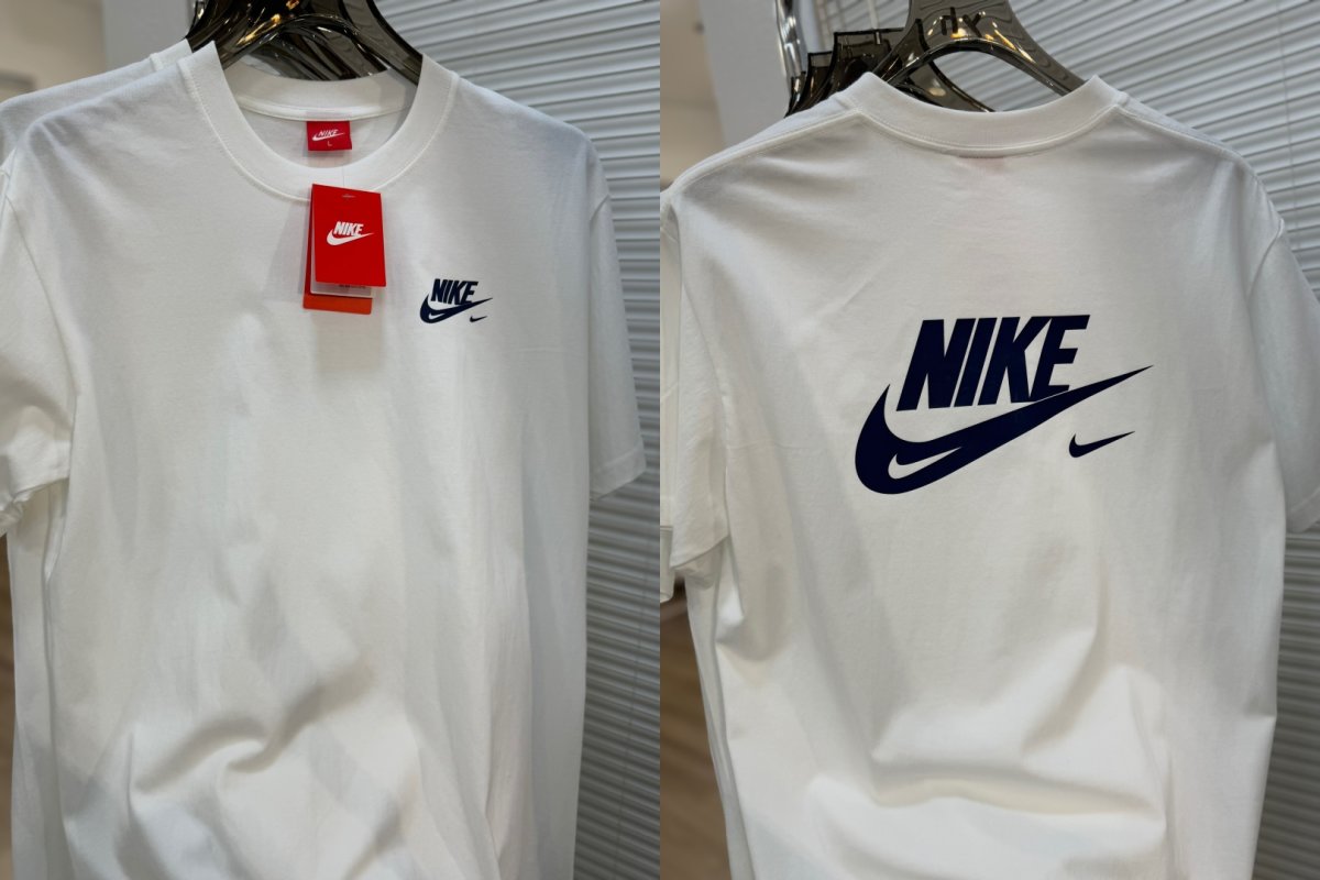 Nike Swoosh Logo Print White Cotton T-Shirt view