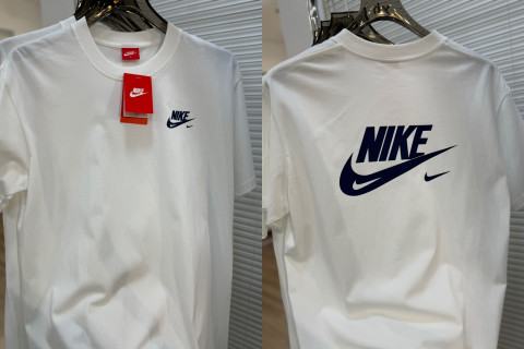 Nike Swoosh Logo Print White Cotton T-Shirt view 9