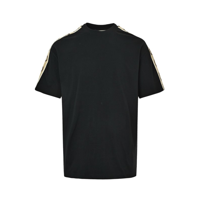 Gucci Black T-Shirt with Gold Stripe Sleeve view